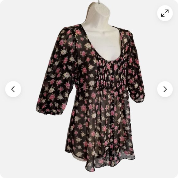 GUESS Chiffon Top Blouse 5854E1M - Picture 4 of 15